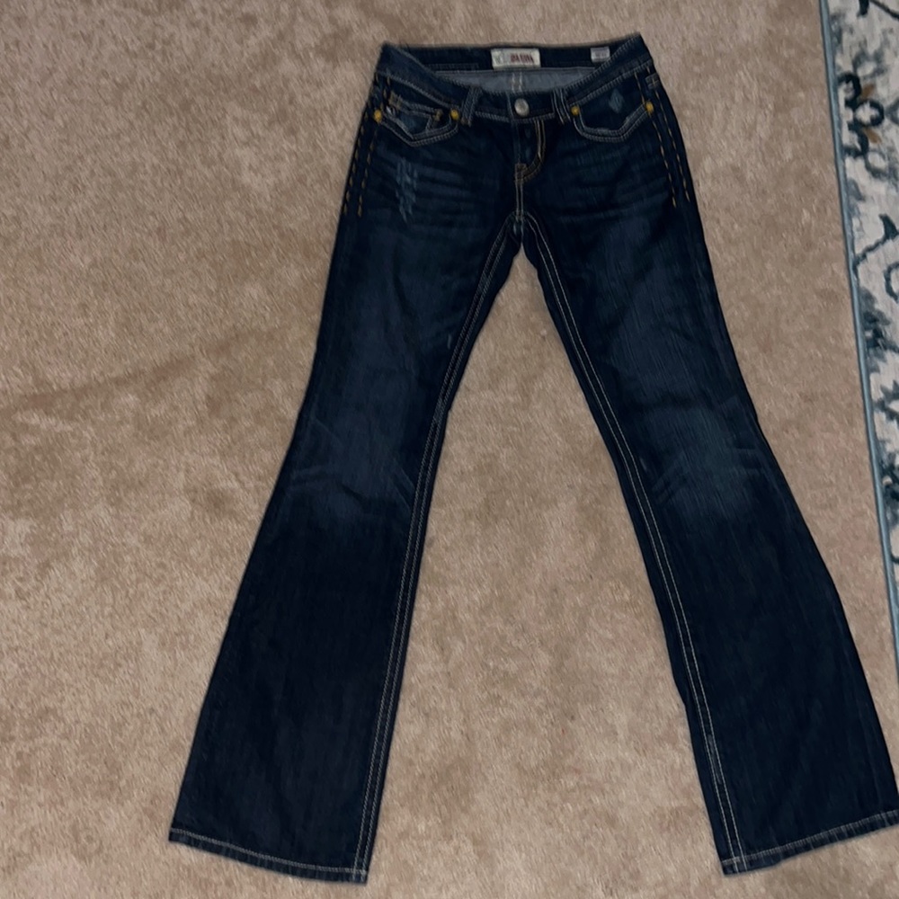 26x34 Mer Denim dark wash bootcut jeans  style Oaxaca